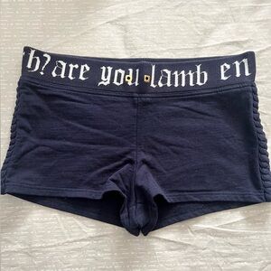 L.A.M.B. “Are you lamb enough?” Navy Blue Shorts